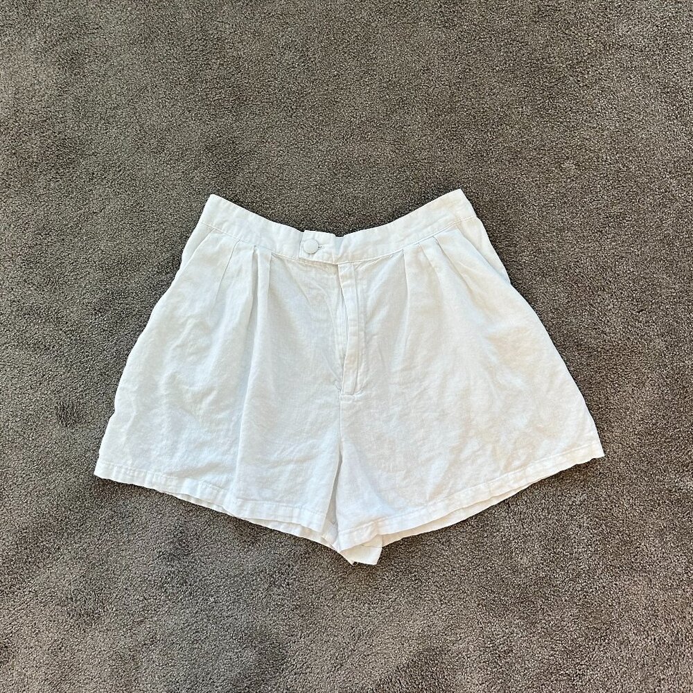 Cotton On White Linen Shorts